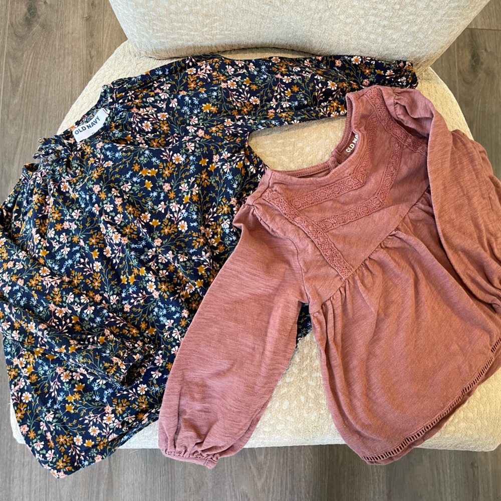 2 Long Sleeve Tops 2T
